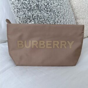 Burberry Tan Makeup Bag Accessory Pouch